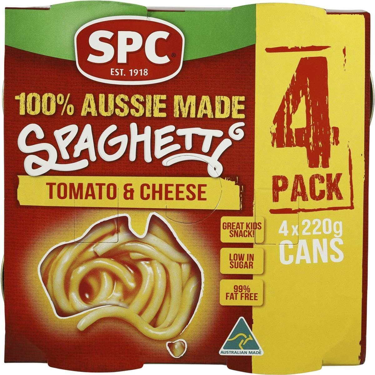 SPC Spaghetti Tomato and Cheese Pasta 220 G (Pack of 4)