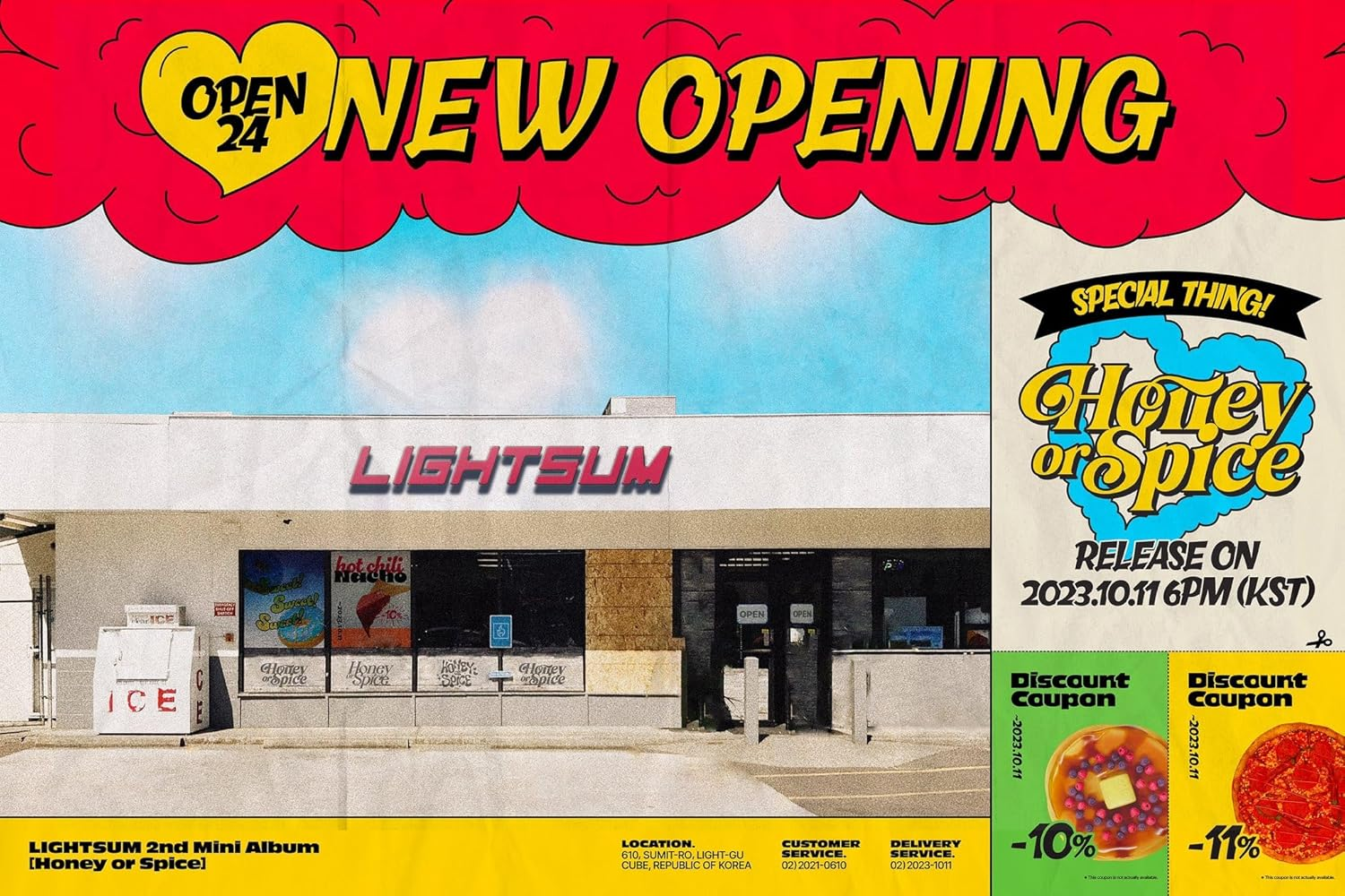 LIGHTSUM Honey or Spice 2Nd Mini Album Honey Version Cd+1P Mini Poster on Pack+64P Booklet+28P Mini Photobook+1P Lyric Paper+2P Photocard+1Ea Photo Frame+2Ea Sticker+Tracking Sealed image number 3