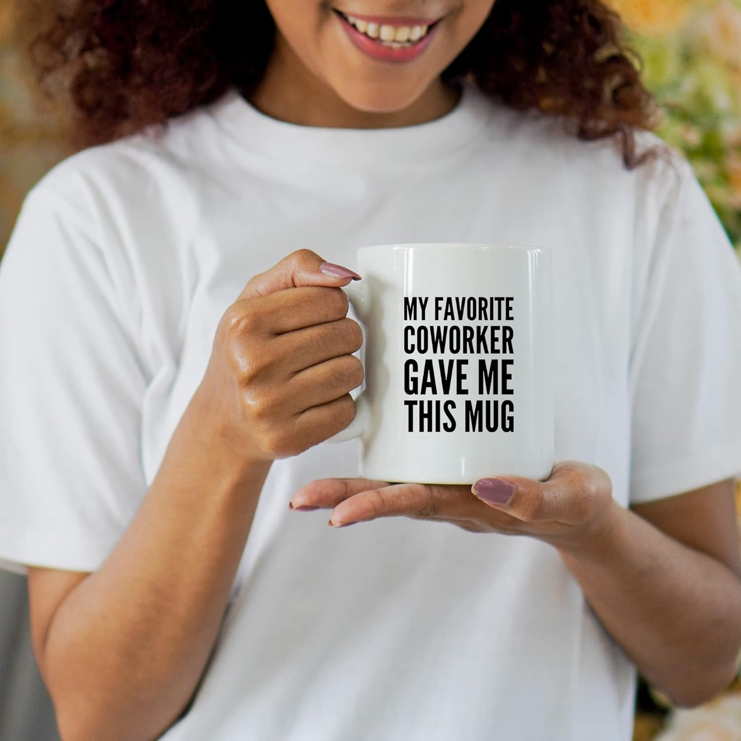 Panvola My Favorite Coworker Gave Me This Mug Going Away Coworker Gift Funny Office Boss Mugs Employer Farewell Goodbye Gifts to Employee Coffee Cup Novelty Drinkware White (11 Oz) image number 6