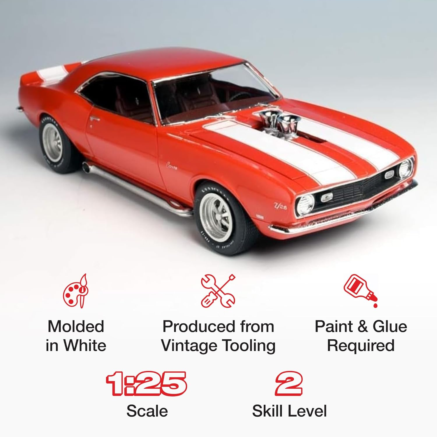 AMT 1/25 Scale 1968 Camaro Z/28 Model Kit image number 4