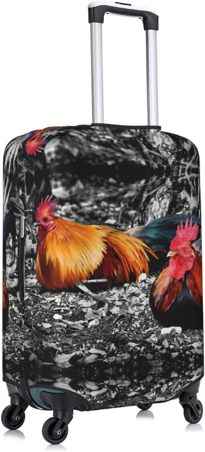 Odddot Chicken Rooster Print Travel Luggage Cover,Suitcase Protector Cover, Washable Baggage Covers,For 18-32 Inch Luggage, Chicken Rooster, Large image number 3