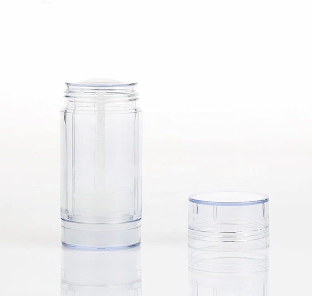 5 Packs Plastic Deodorant Containers,1 Oz /30Ml Empty Clear Cylinder (Bottom Refilling & Twist Up) Refillable Deodorant Tube Bottles Stick Container for Lip Balm,Lipstick, Clear, image number 3