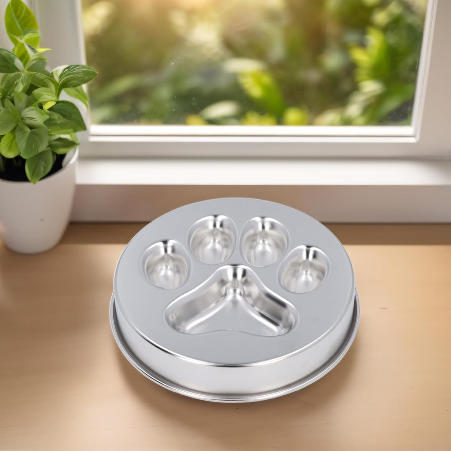 Slow Feeder Dog Bowls, Stainless Steel Shallow Pet Food Bowl for Large Dog, Dog Puzzle Bowl for Home image number 1