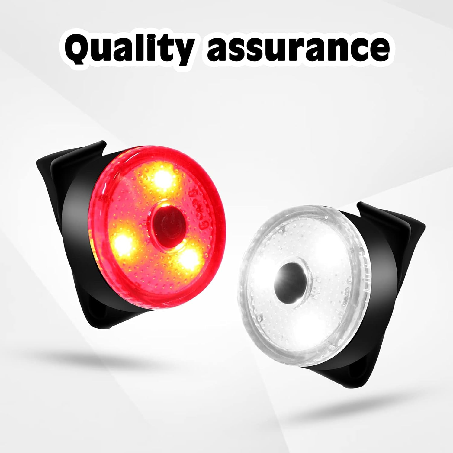 Pack of 2 Pushchair Lights, Aicharynic LED Pram Lights with 3 Light Effects, LED Reflectors for Pushchairs, USB Rechargeable, Waterproof, Flashing Light for All Prams, Pushchairs Accessories image number 1