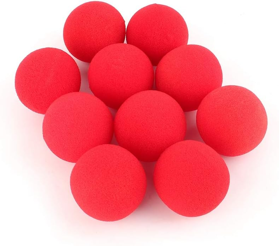 10Pcs Magic Sponge Ball Set, 4.5Cm/1.77Inch Red Sponge Softball Close-Up Magic Street Classic Comedy Trick Props Soft Red Sponge Balls image number 5