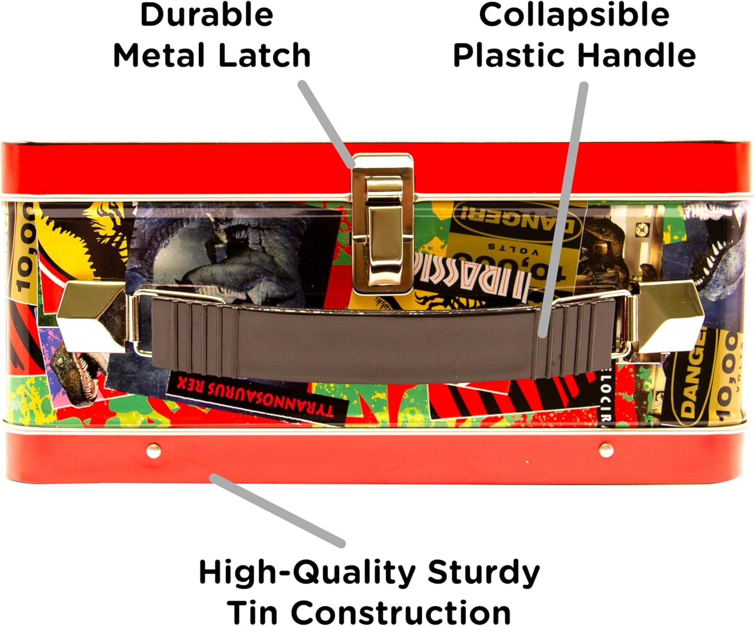 Aquarius Jurassic Park Tin Carry All Fun Box image number 3