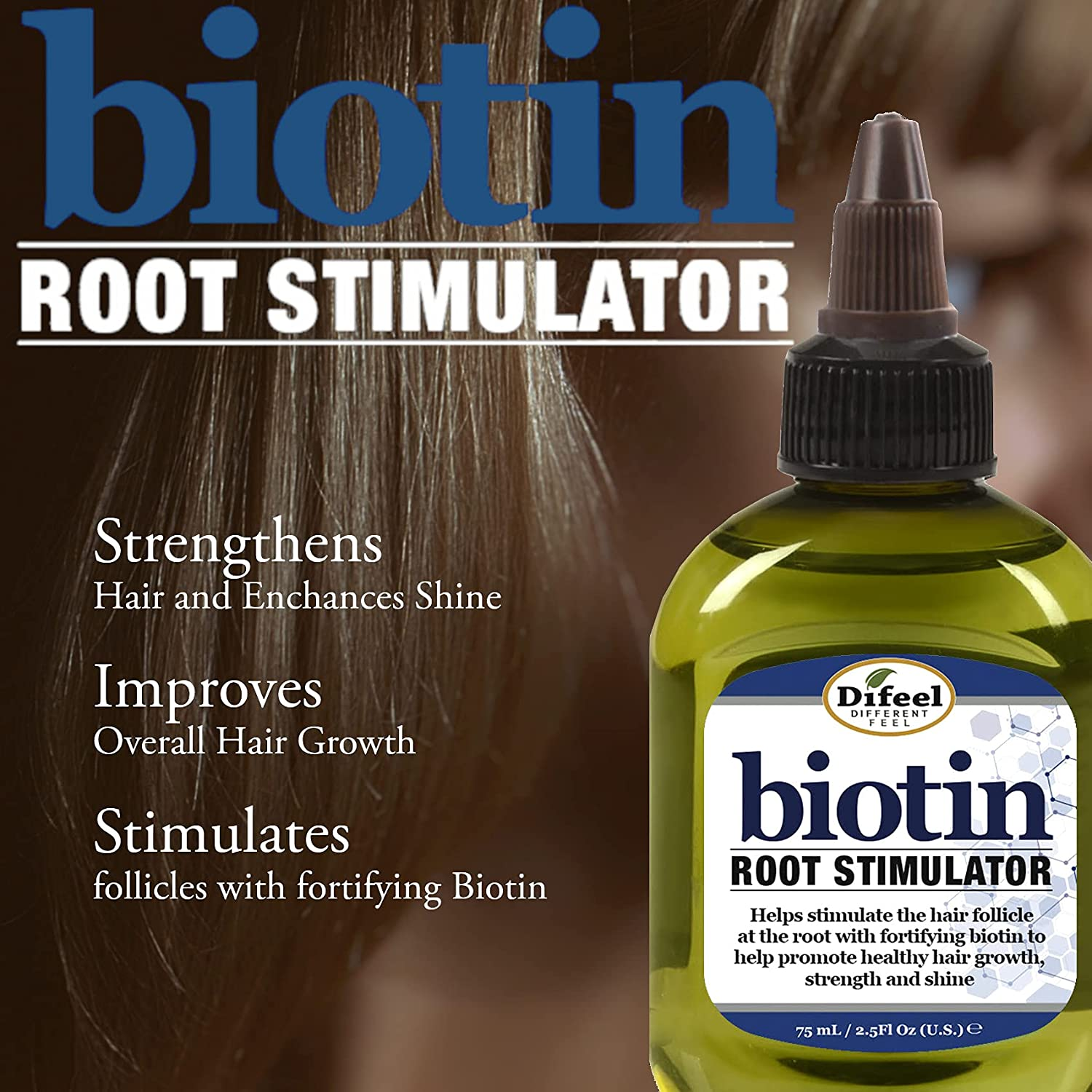 Difeel Biotin Root Stimulator 2.5 Oz. - Follicle Stimulator for Hair Growth image number 3