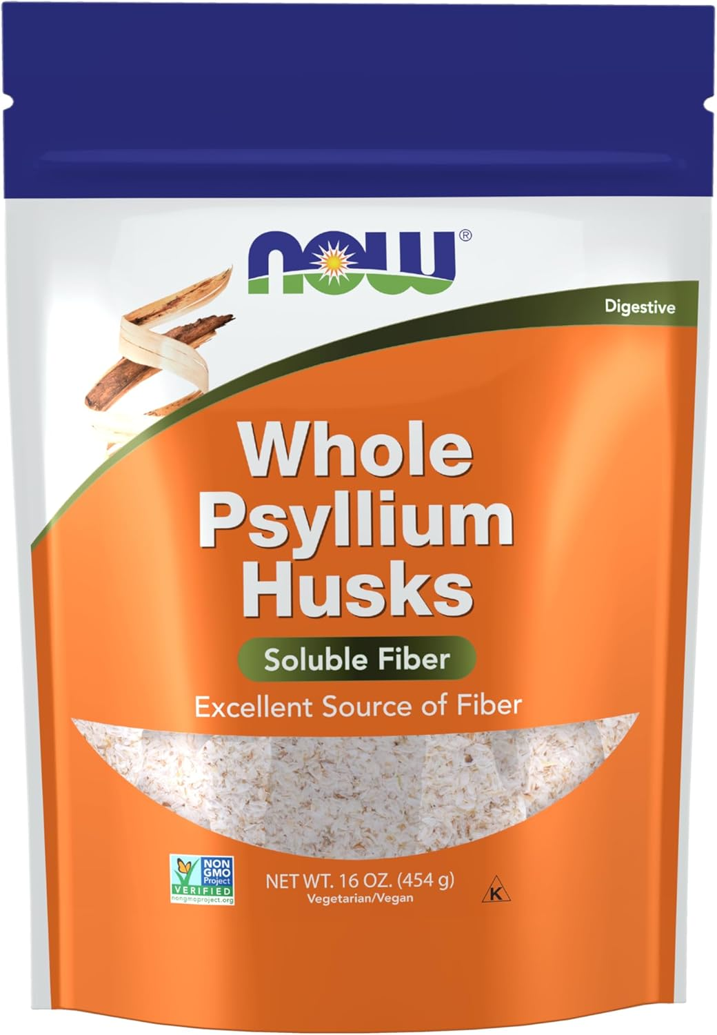 NOW Psyllium Husks Whole, 16-Ounce image number 6