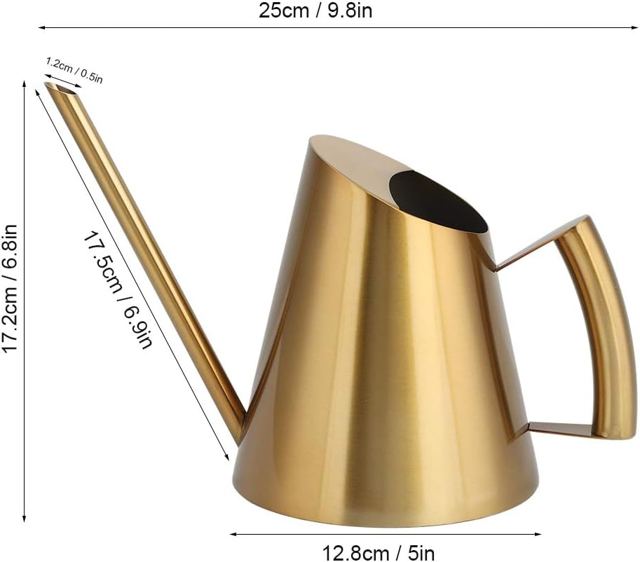 Stainless Steel Watering Can Sprinkle Pot Mouth Garden Flowers Plants Flower Tool (900Ml) image number 2