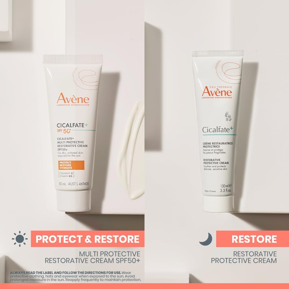 Av&egrave;ne Cicalfate+ Multi Protective Restorative Cream SPF50+ 50Ml, UVB-UVA Protection, Ceramide 3, Vitamin B5, Helps to Restore the Skin'S Barrier for All Skin Types image number 6