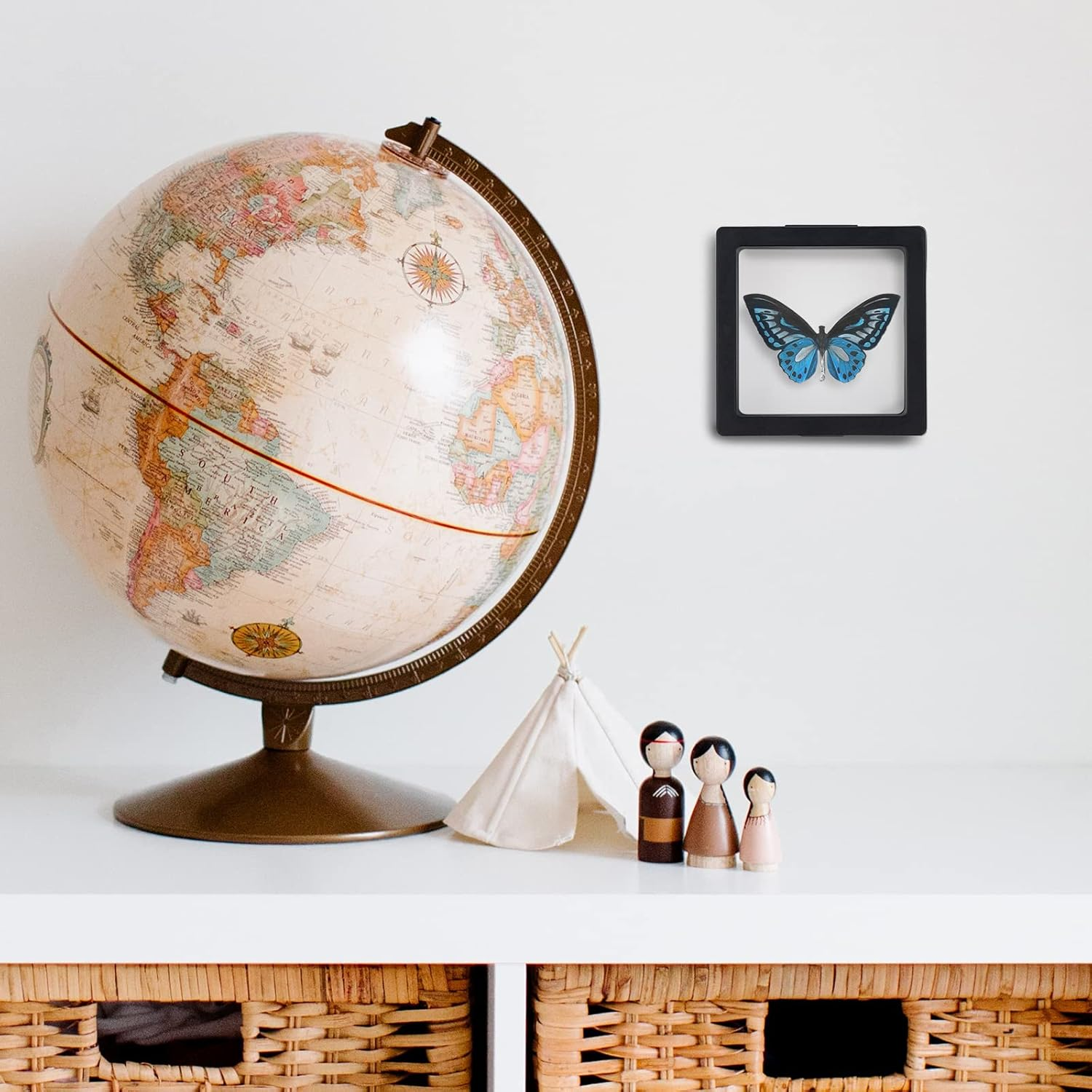 10PCS 3D Floating Frame Display Stand, Transparent Display Frame, Challenge Coin Holder for Jewelry Antique Specimens, 2.75X2.75 Inches image number 5