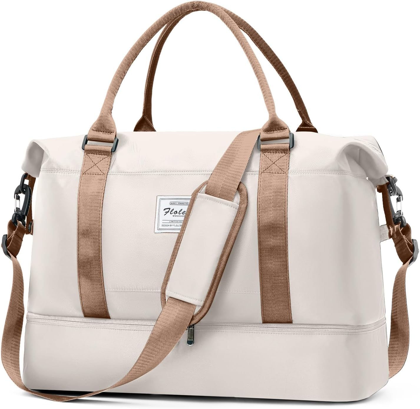 Pakembl Weekender Bags for Women,Travel Duffle Bags with Shoes Compartment,Overnight Travel Bag with Wet Pocket,Gym Tote Bag B01