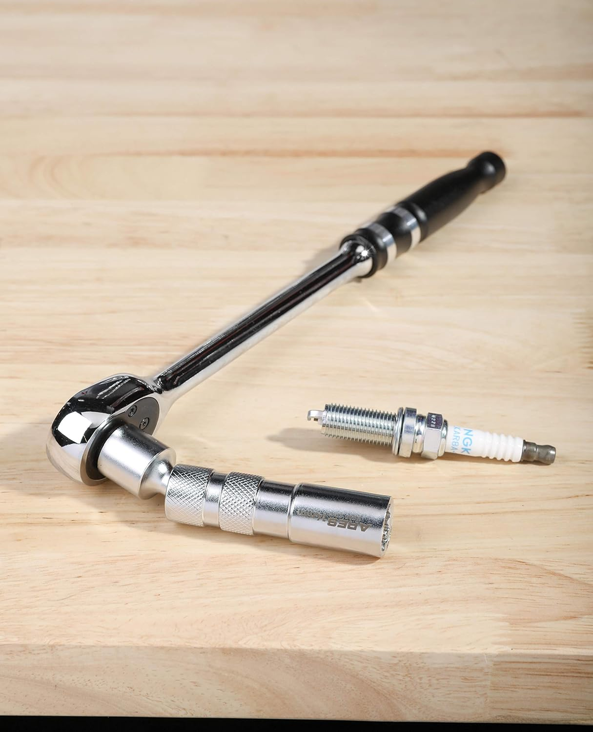 ARES 11000-14Mm Thin Wall Magnetic Swivel Spark Plug Socket - 3/8-Inch Drive 12-Point Spark Plug Socket - Walls 2Mm Thinner than Standard Spark Plug Sockets image number 2