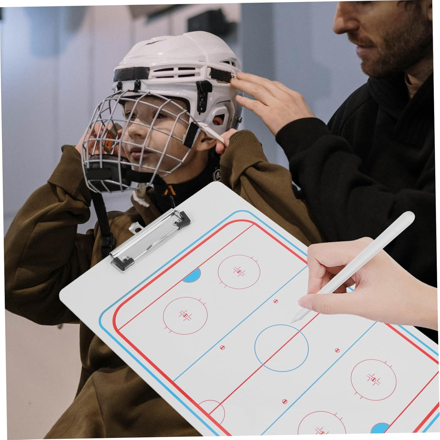 Yardwe Ice Hockey Board Reusable Match Hockey Clipboard Match Board Training Board Board for Game Planning Match Home Plate Softball Competition Board PVC image number 4