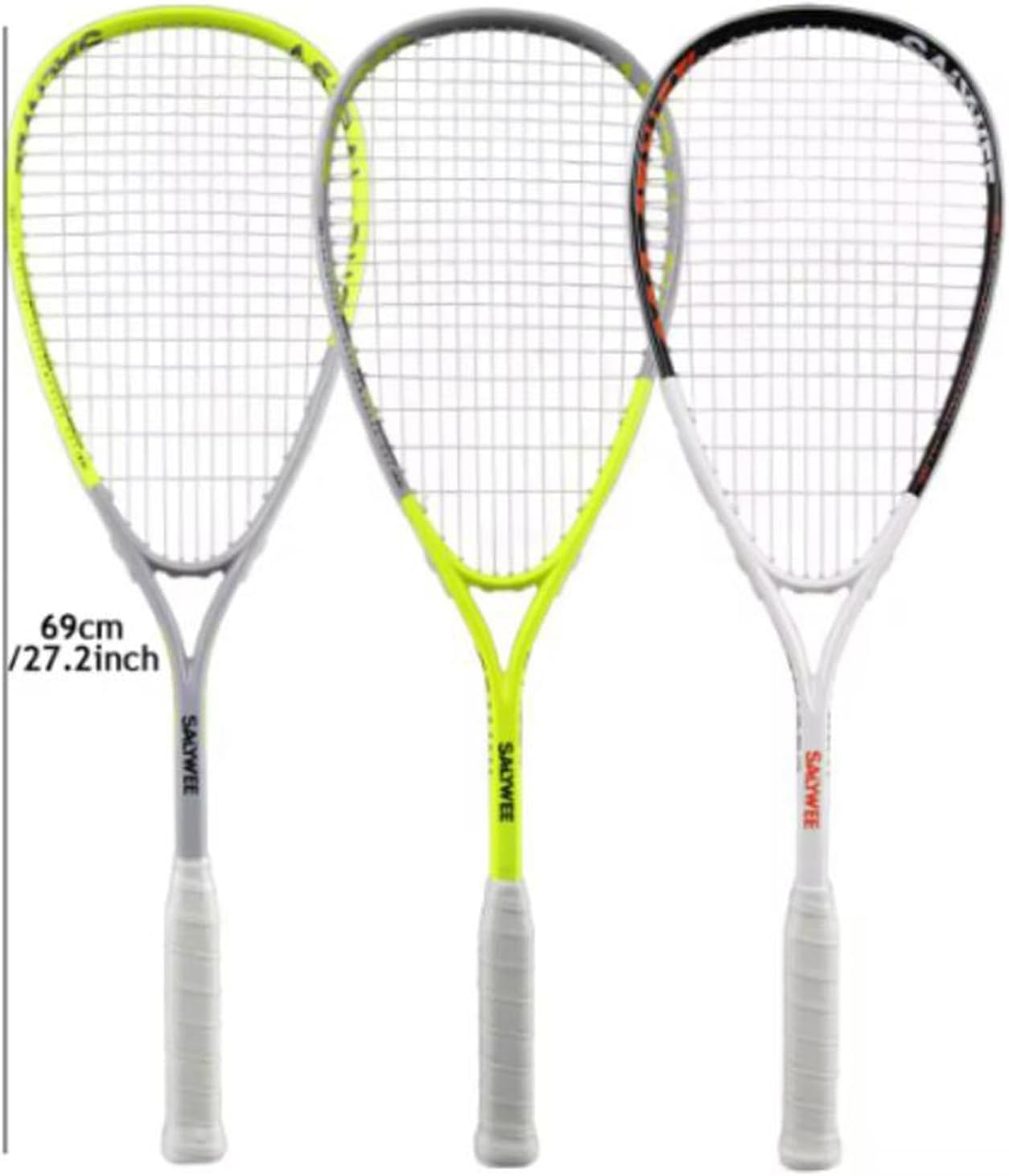 CAQYPVH Carbon Fiber Squash Racket, Squash Training Paddle, Outdoor Teardrop Squash Racket