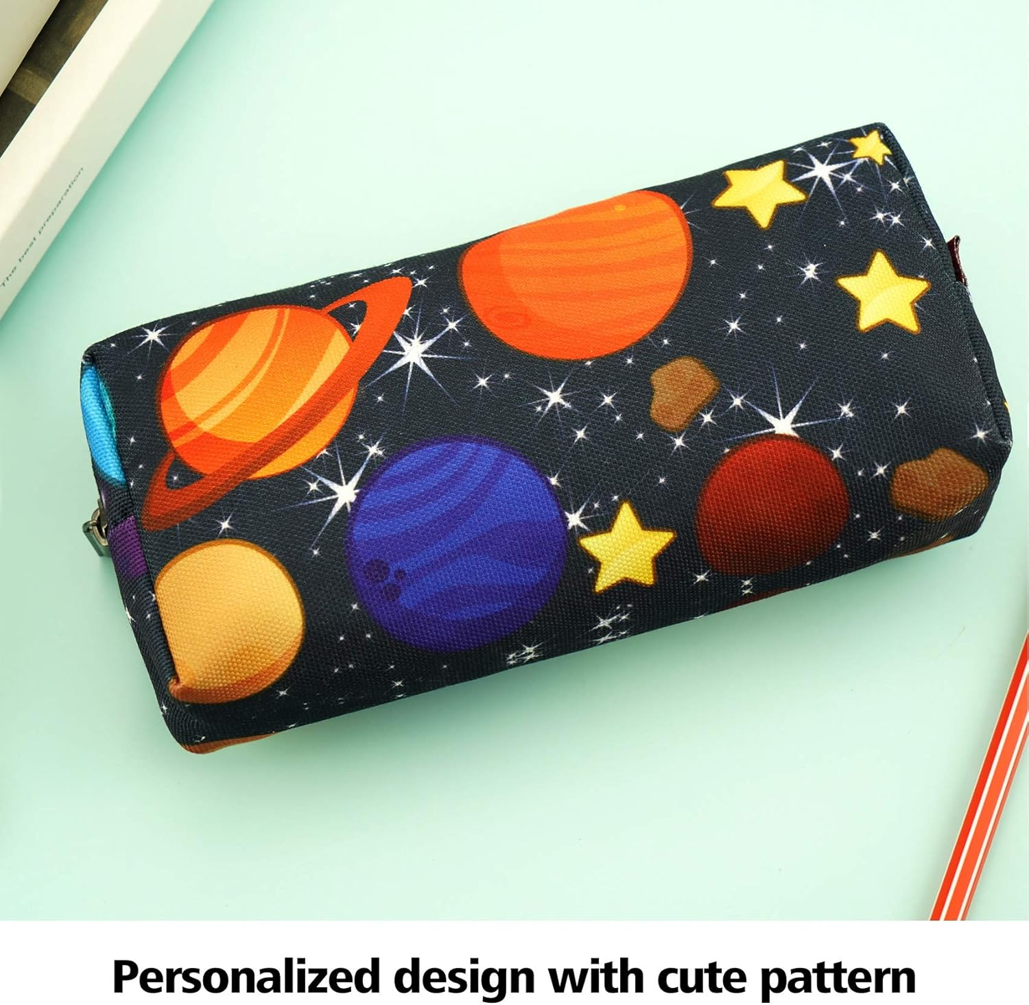 Lparkin Space Canvas Galaxy Pencil Case Gifts Pen Bag Pouch Box Gadget Stationary Case Makeup Cosmetic Bag