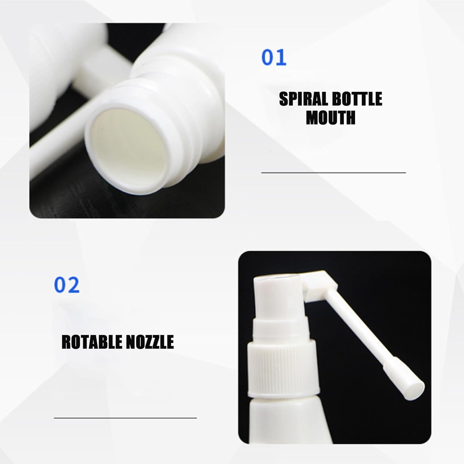 Kivrimlarv Water Spray Bottle, Orals and Nasal Sprayer, Refillable Fine Mist Atomizer, Rotatable Nozzle Design, Compact Leakproof Build, 50Ml Clear Bottle, Pe Material, 1.54X1.54X4.92In