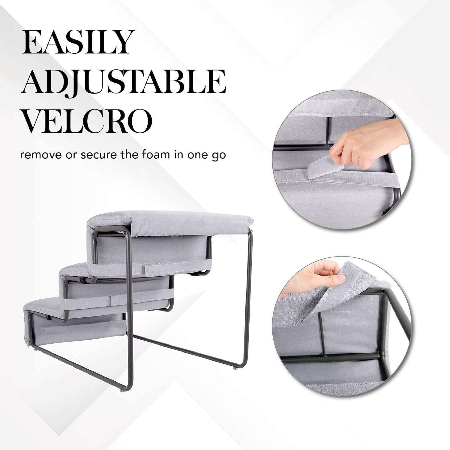 Ibiyaya Everest II Pet Stairs for Dogs and Cats, Nimbus Grey image number 5