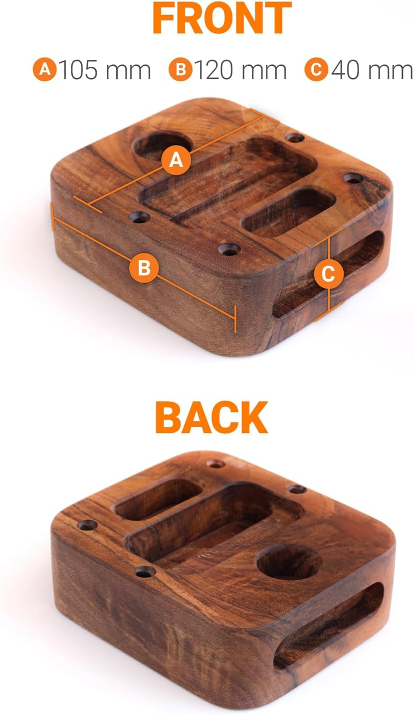 Portable Hangboard for Rock Climbing Holds,Fingerboard Trainer for Hand Grip Strengthener,Pinch Block Grip,Home Gym Fitness Workout Equipment -Hard Wood image number 3