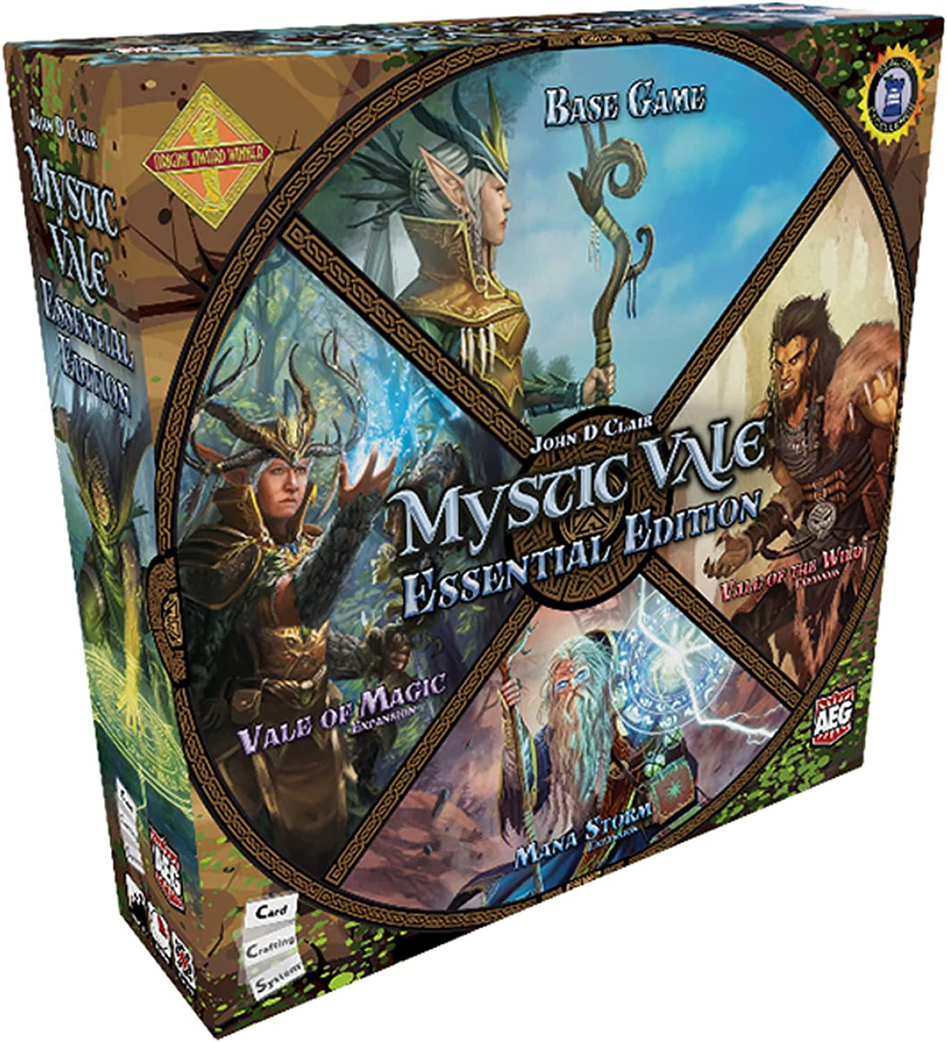 Alderac Entertainment Group (AEG) Mystic Vale: Essential Edition - Base Game and Expansions, Complete Set, Card-Crafting, Deck Building, 2-4 Players, Ages 14+, 45 Min Play Time image number 1