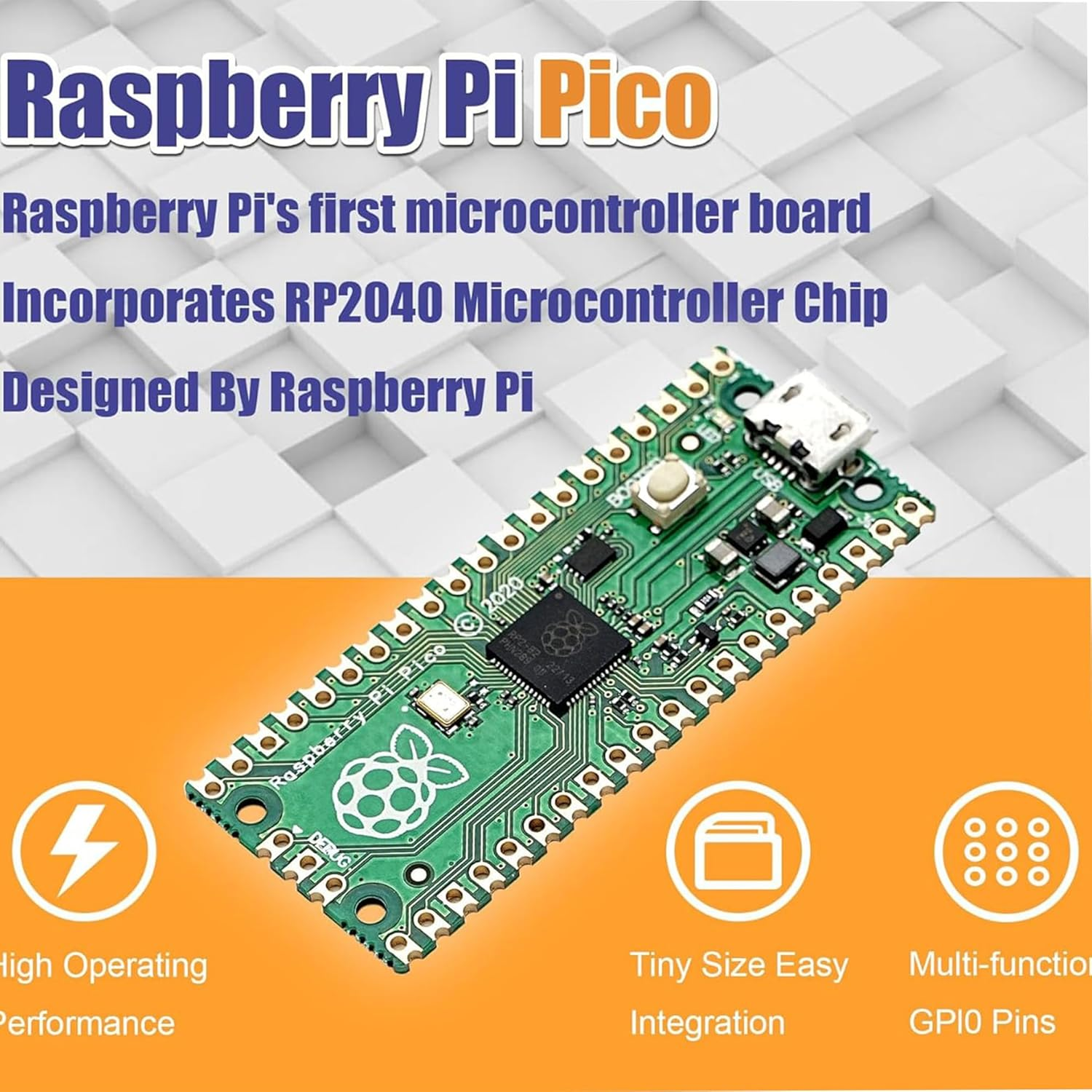 A-DIGISHUO Raspberry Pi Pico and Pico W Microcontroller Board | RP2040 Chip | Dual Core ARM Cortex M0+Processor with Interface, Flexible Digital Interface