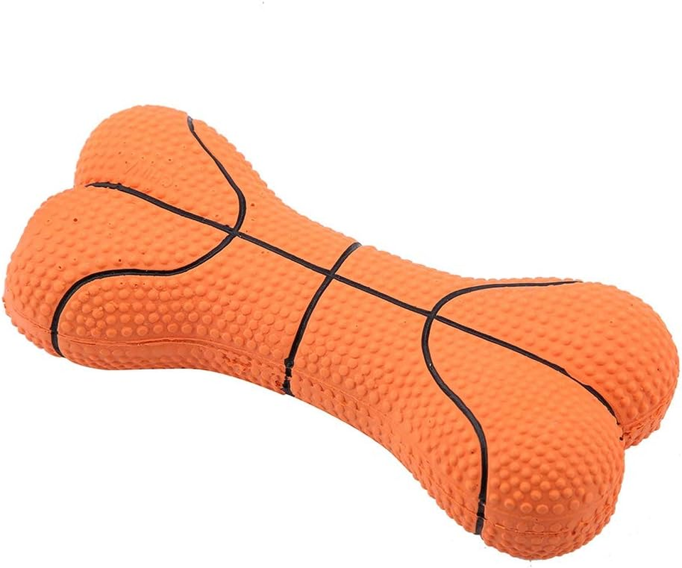 Dog Squeaky Toy, Lightweight Non-Toxic Dura Play Bone Dog Toy, Environmentally-Friendly for Pets Fetching and Tossing Games(Basketball) image number 3