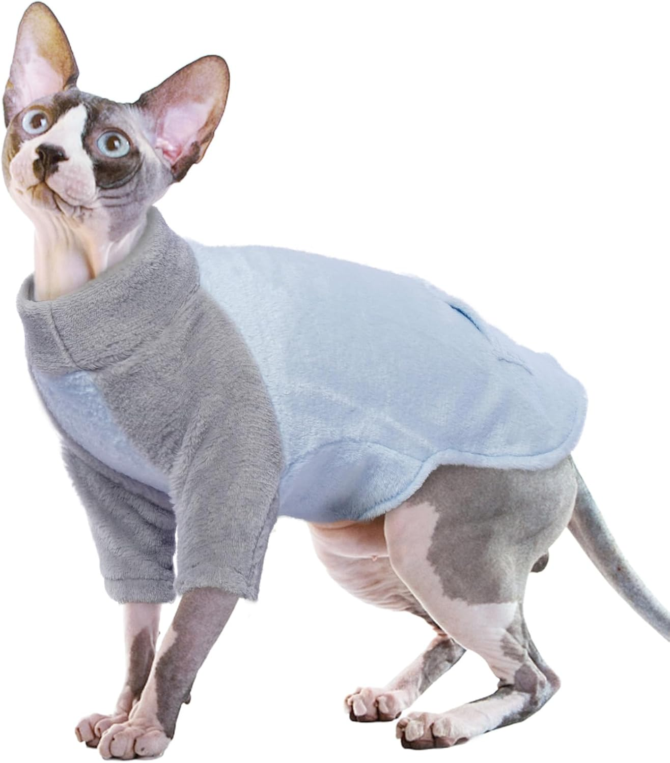 Cat Sweater, Cat Pullover Fleece Small Cat Sweater Sphynx Hairless Cat Clothes Kittens Winter Clothes Cat Apparel Cat Warm Vest Cat Pajamas Clothes(Pink, S)