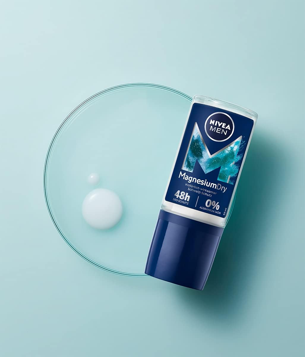 NIVEA MEN Magnesiumdry Roll-On Deodorant (50 Ml), Deodorant with Magnesium for Naturally Effective Sweat Protection, Deodorant with 0% Aluminium (ACH) and 0% Alcohol* image number 3