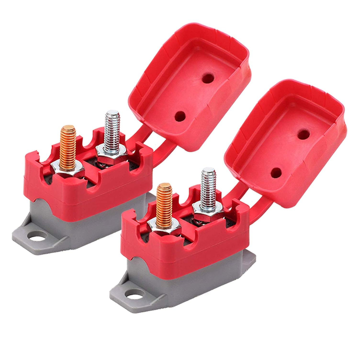 Ampper DC 12V - 24V Automatic Reset Circuit Breaker with Cover Stud Bolt for Automotive and More (30A, 2Pcs) image number 5