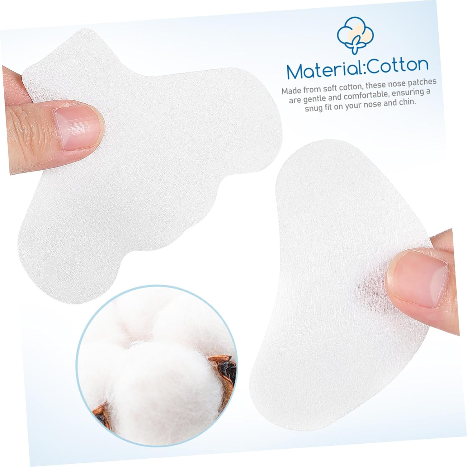 Generic 200 Pcs T Zone Cotton Pads Nose Patches and Chin Pads Set for Blackhead Removal and Pore Cleansing for Skin Care and Facial Treatment image number 3