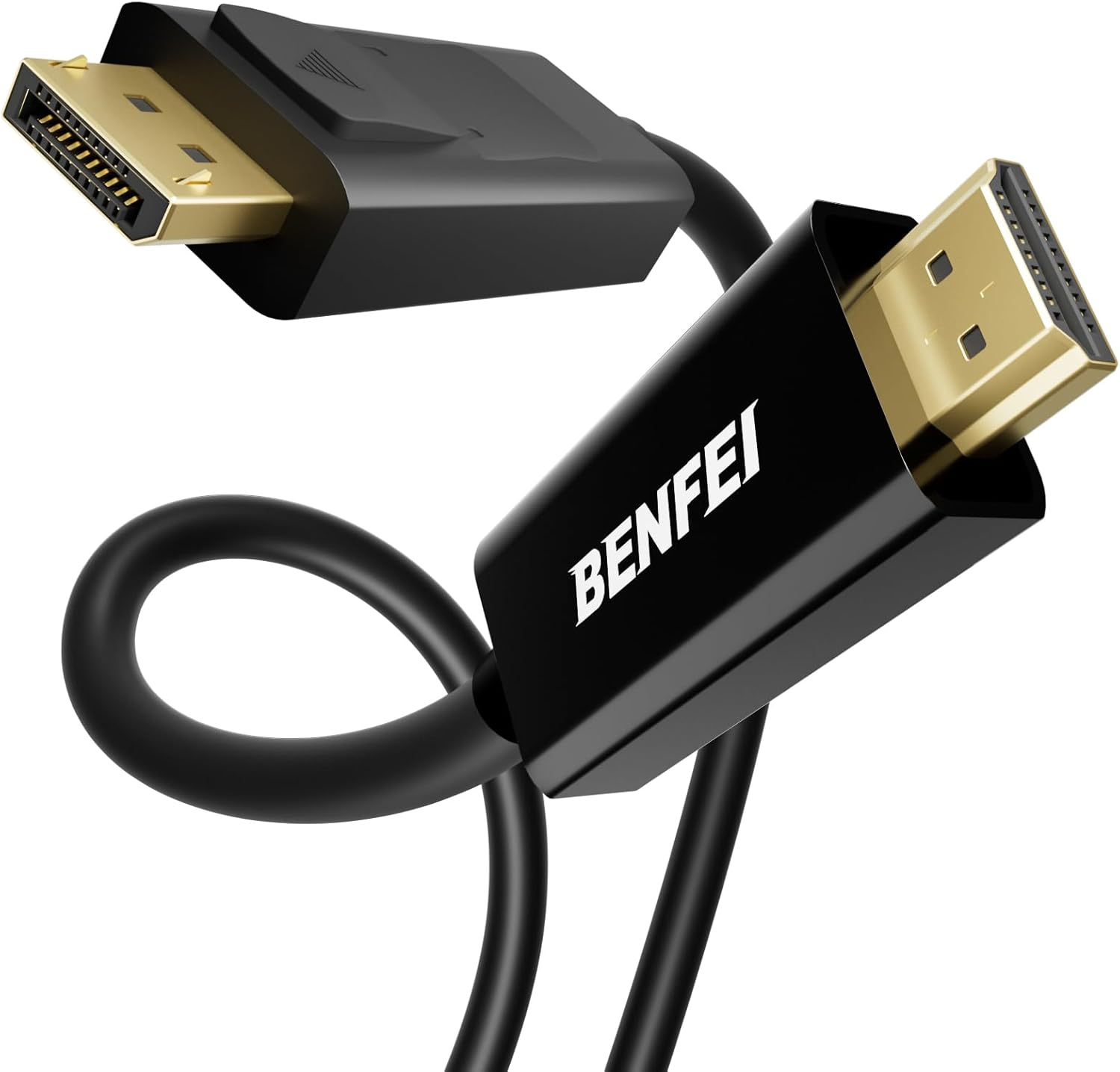 BENFEI 4K Displayport to HDMI 1.8 Meter Cable, Uni-Directional Displayport to HDMI (Male to Male) Adapter Compatible with Lenovo, HP, ASUS, Dell and Other Brand
