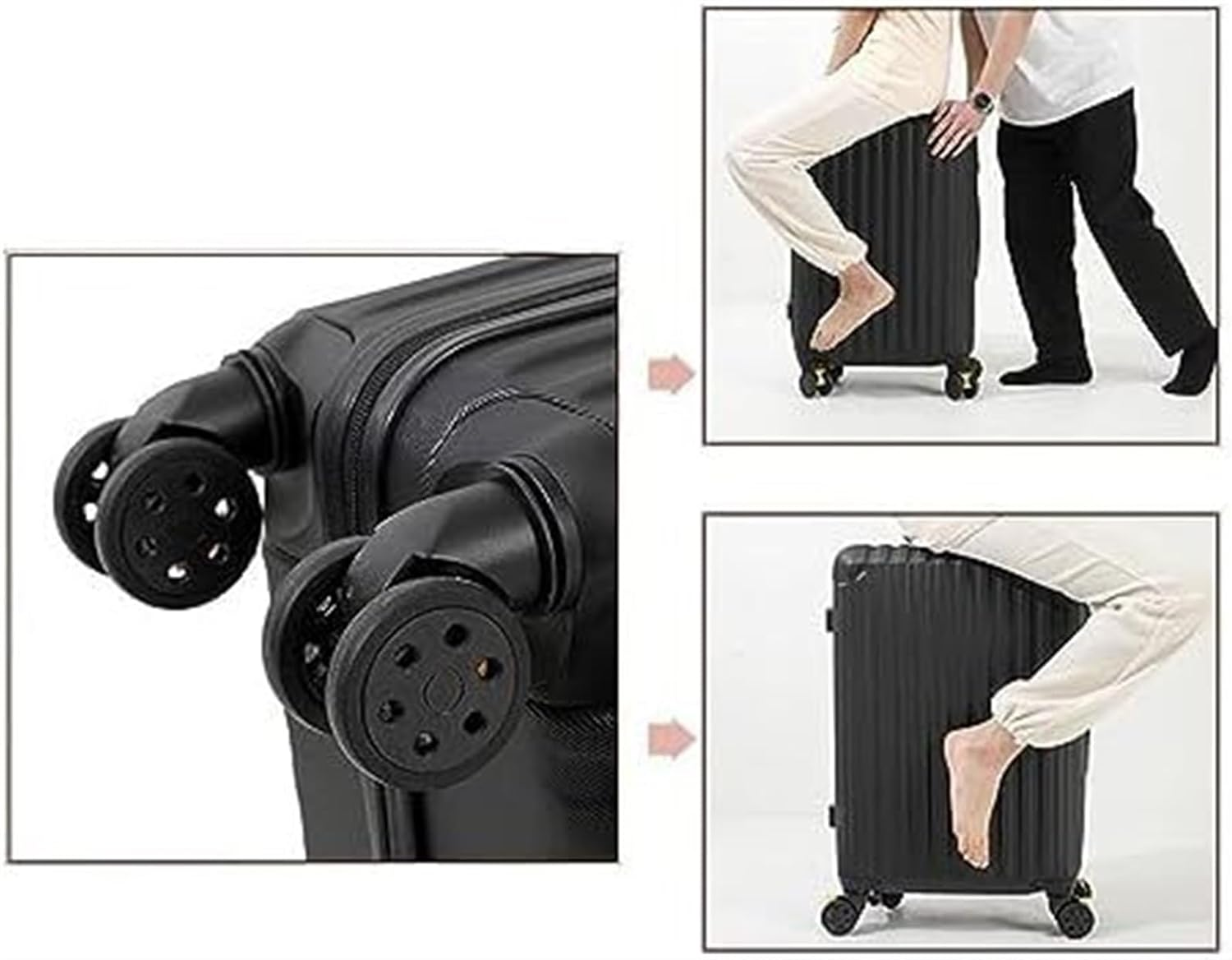 ANIIC Luggage Suitcases with Wheels Suitcase with Spinner Wheels Hardshell Lightweight Rolling for Business Travel Suitcase Suitcase Spinner Luggages (Color : White, Size : 28In) image number 3