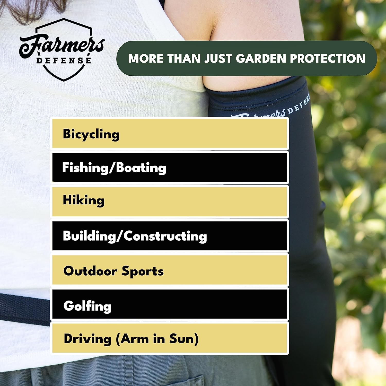 FARMER'S DEFENSE Sleeves: Anti-Scratch Sleeve for Skin & UV Sun Protection - for Gardening Harvesting Sports Outdoors -Unisex image number 1
