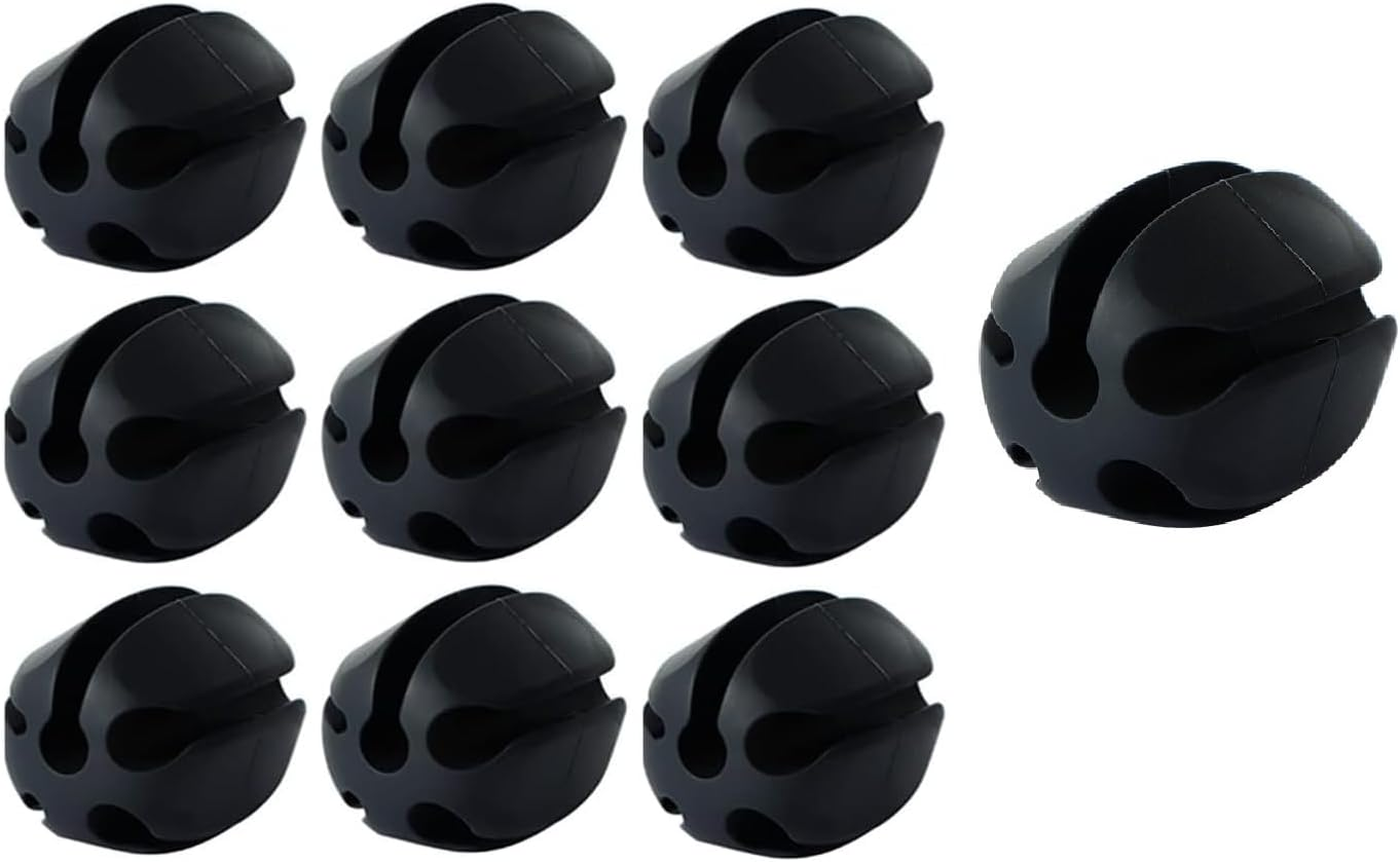 10Pcs Silicone Fishing Rod Holder Straps, 5 Hole Portable Fishing Rod Fixed Ball, Rubber Fishing Pole Clips Fly Fishing Accessories