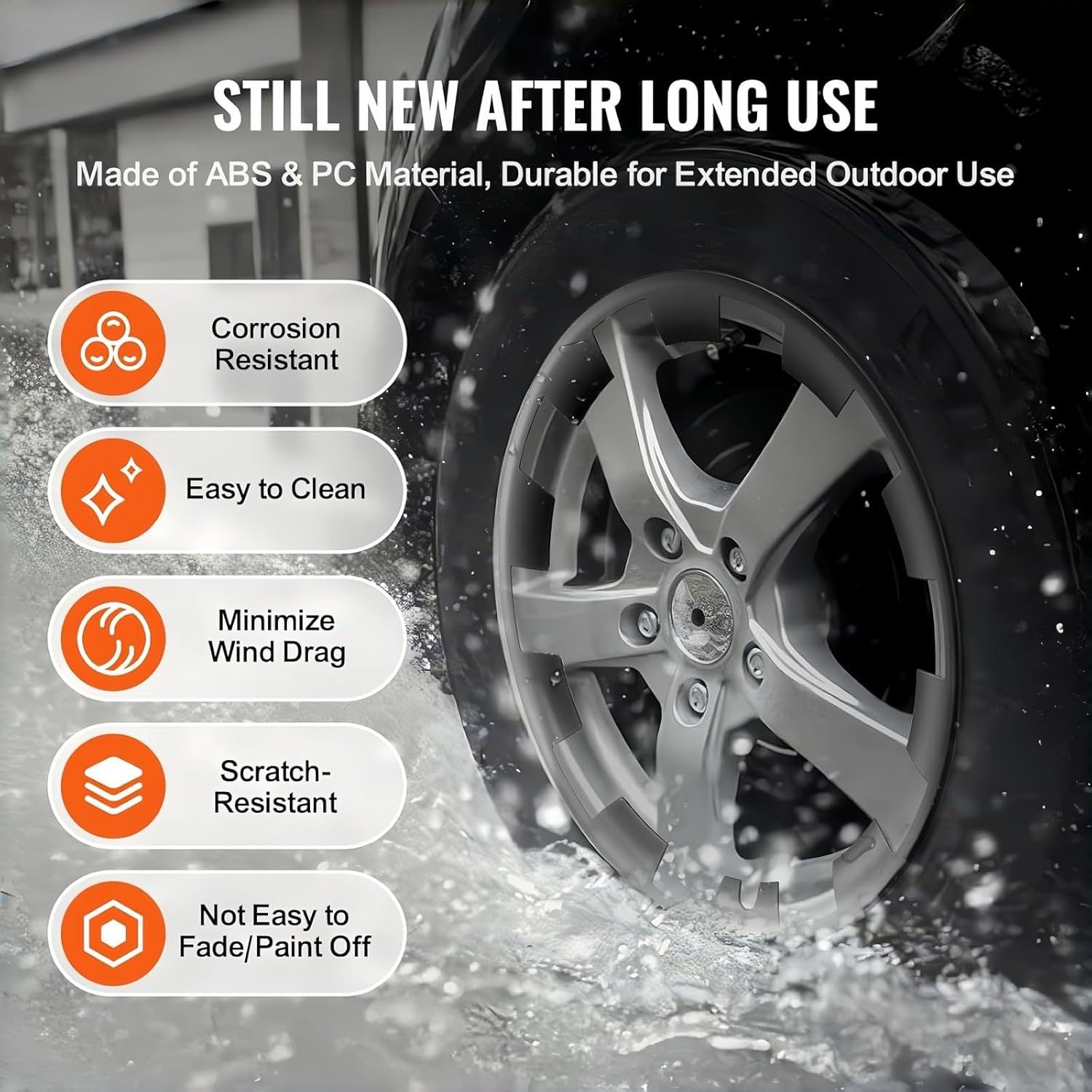 Wheel Hubcap Protection for Tesla Model Y 20 Inch Wheel Rim Protectors, 4PCS ABS Hubcaps &ndash; Anti-Scratch Car Tire Trim Covers, Stylish & Durable, Protect Your Wheels image number 5