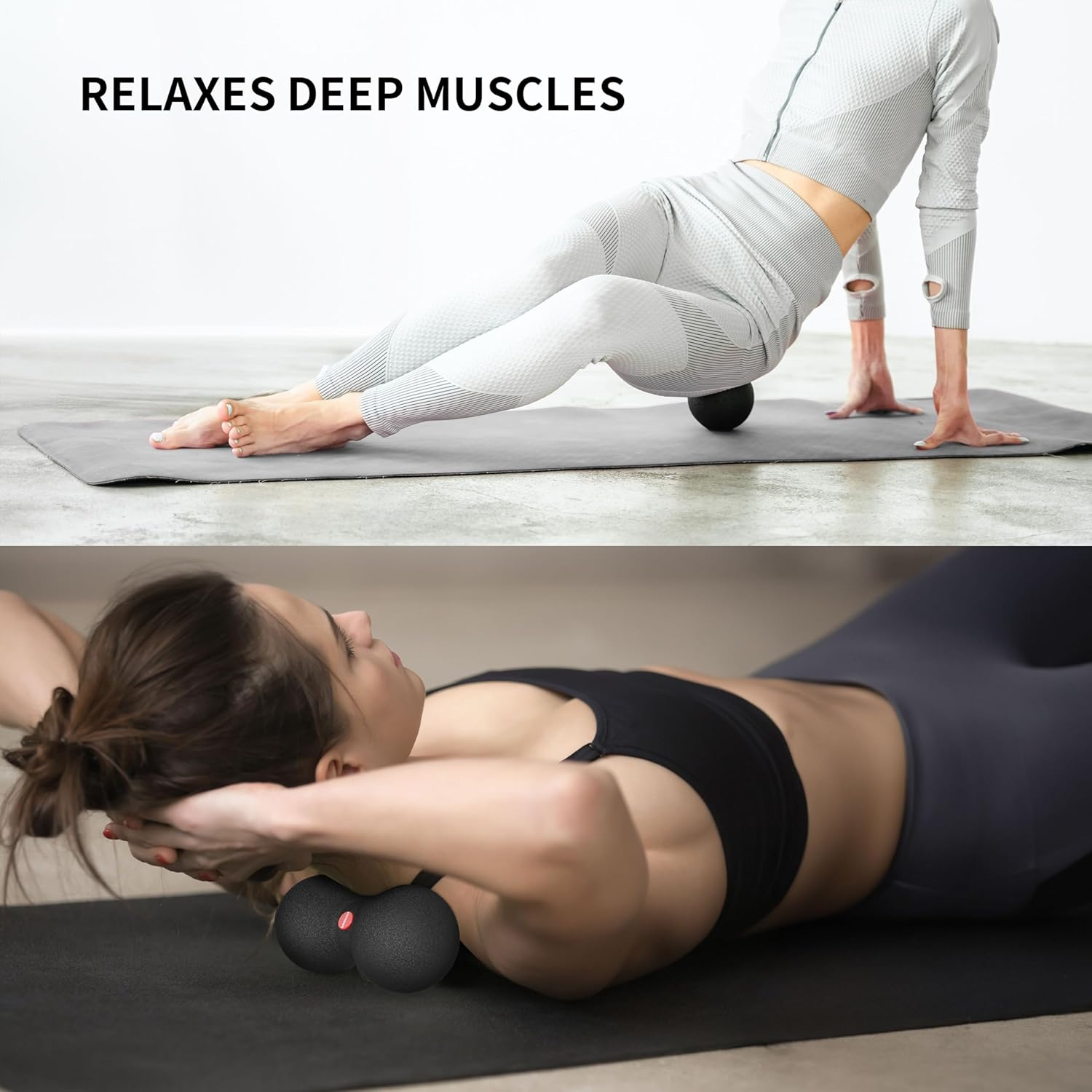 PROIRON 5 in 1 Foam Roller Set for Deep Tissue EPP Muscle Massage, Trigger Point Fitness Exercise Patented Foam Roller, Massage Roller, Massage Ball, Peanut Massage Ball,Mini Rolle for Whole Body Release(Black) image number 4