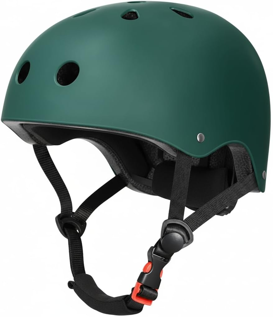 KIRLI Skateboard Helmet - Lightweight, Adjustable & Ventilated Helmet for Scooter, Roller Skate, Inline Skate