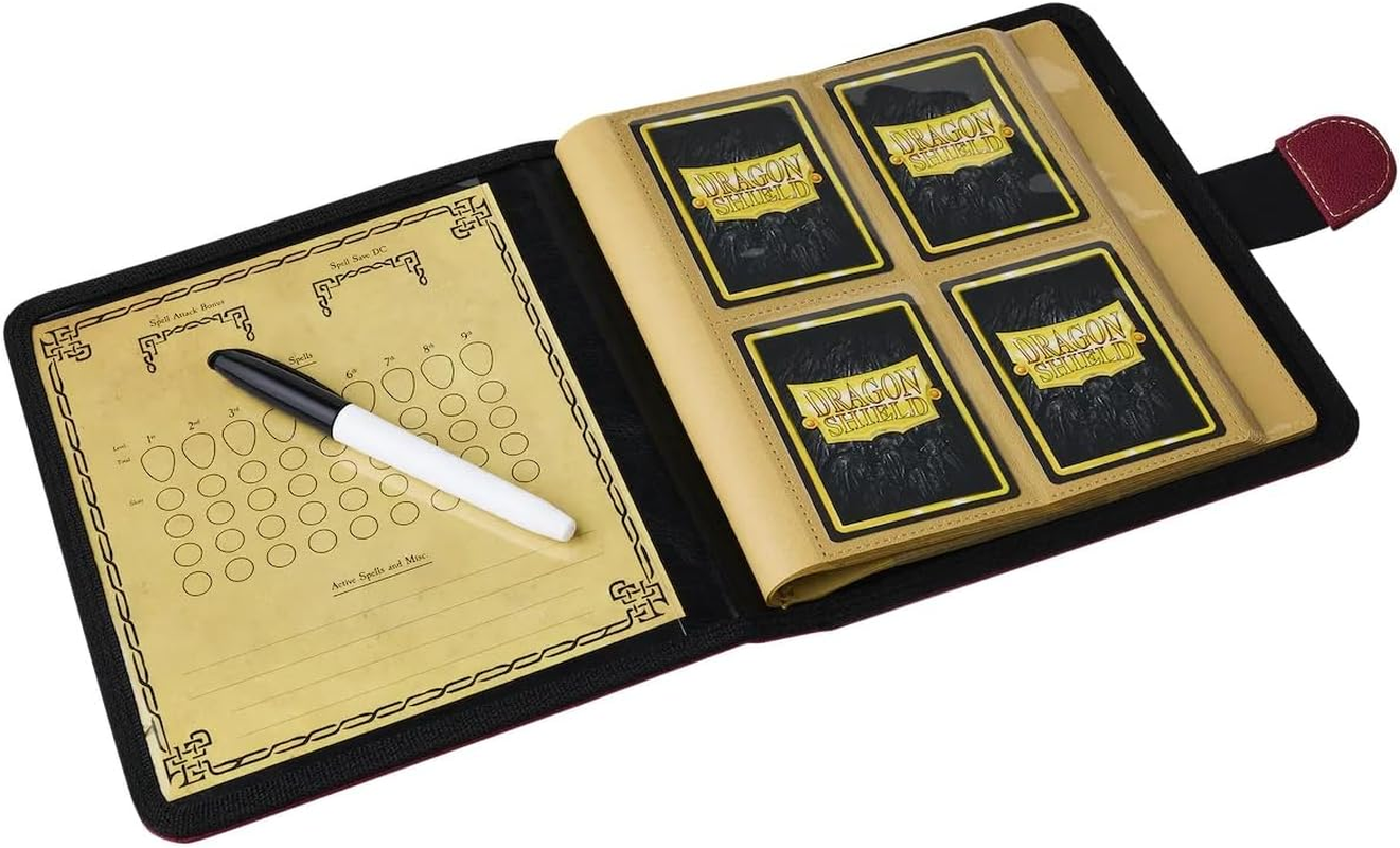Arcane Tinmen Dragon Shield Roleplaying Spell Codex, Blood Red