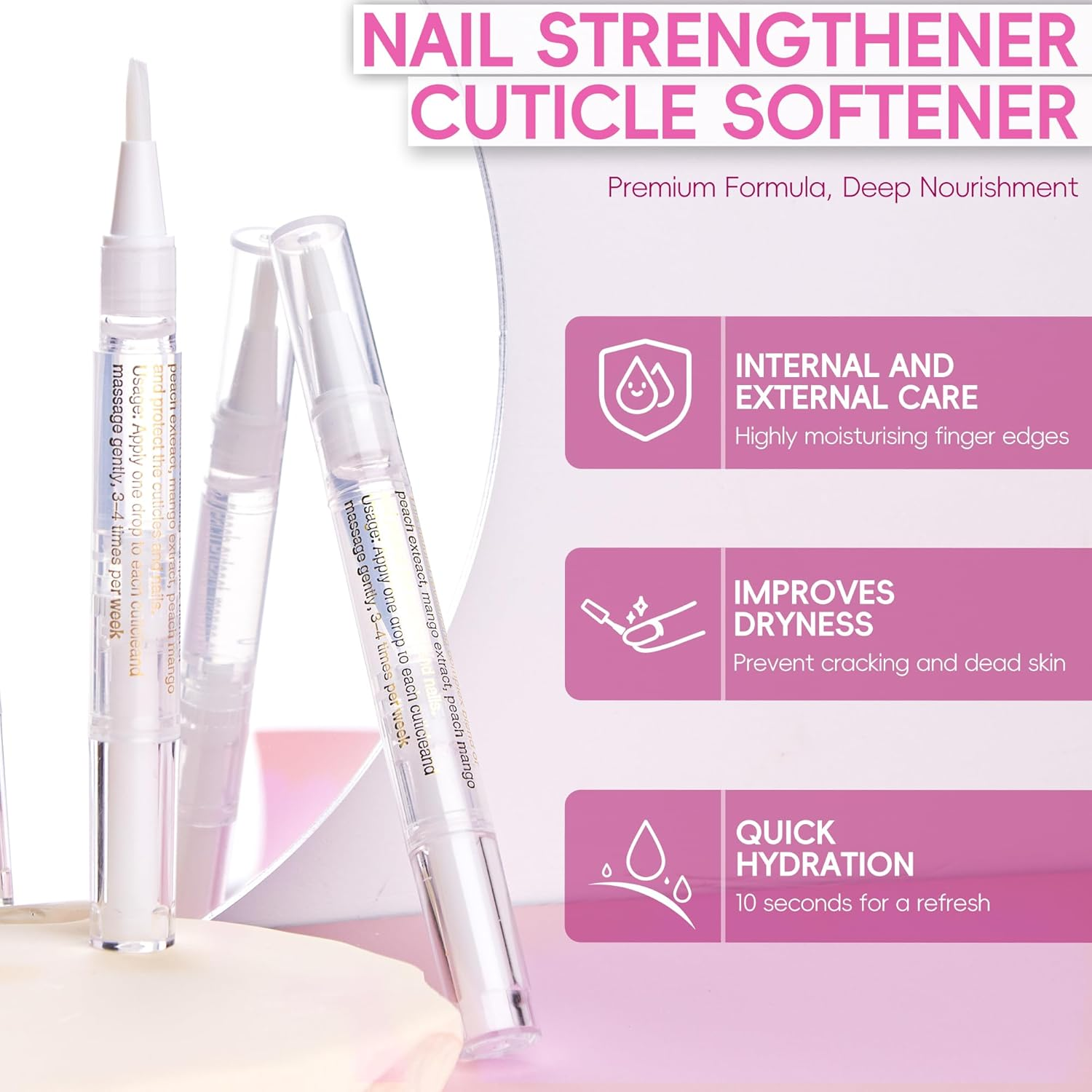 2PCS Cuticle Oil Pen for Nails,Nail Oil Pen for Nail Care,Cuticle Oil for Nails with Nail File,Nail Oil Cuticle Prevent Dry Cracking and Hangnails,Deep Nourishment(Lily & Aloe Flavor) image number 5