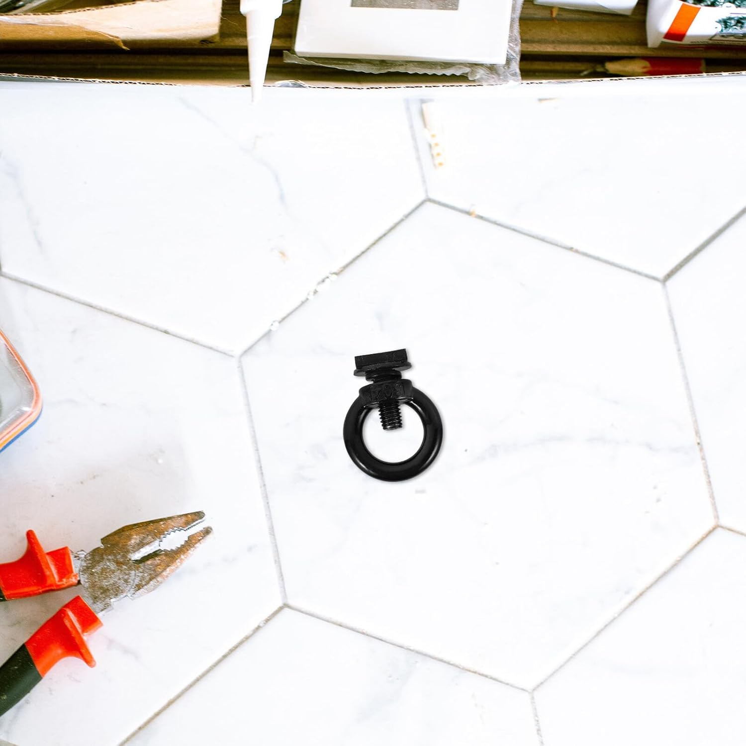 Heavy Duty M8 Black T Slot Roof Rack Bolt Eye Hook, Kayak Tie down Accessory for Truck and Car T Track Mount, Compatible Roof Rack Mount Kits and Kayak Rail Accessories image number 2