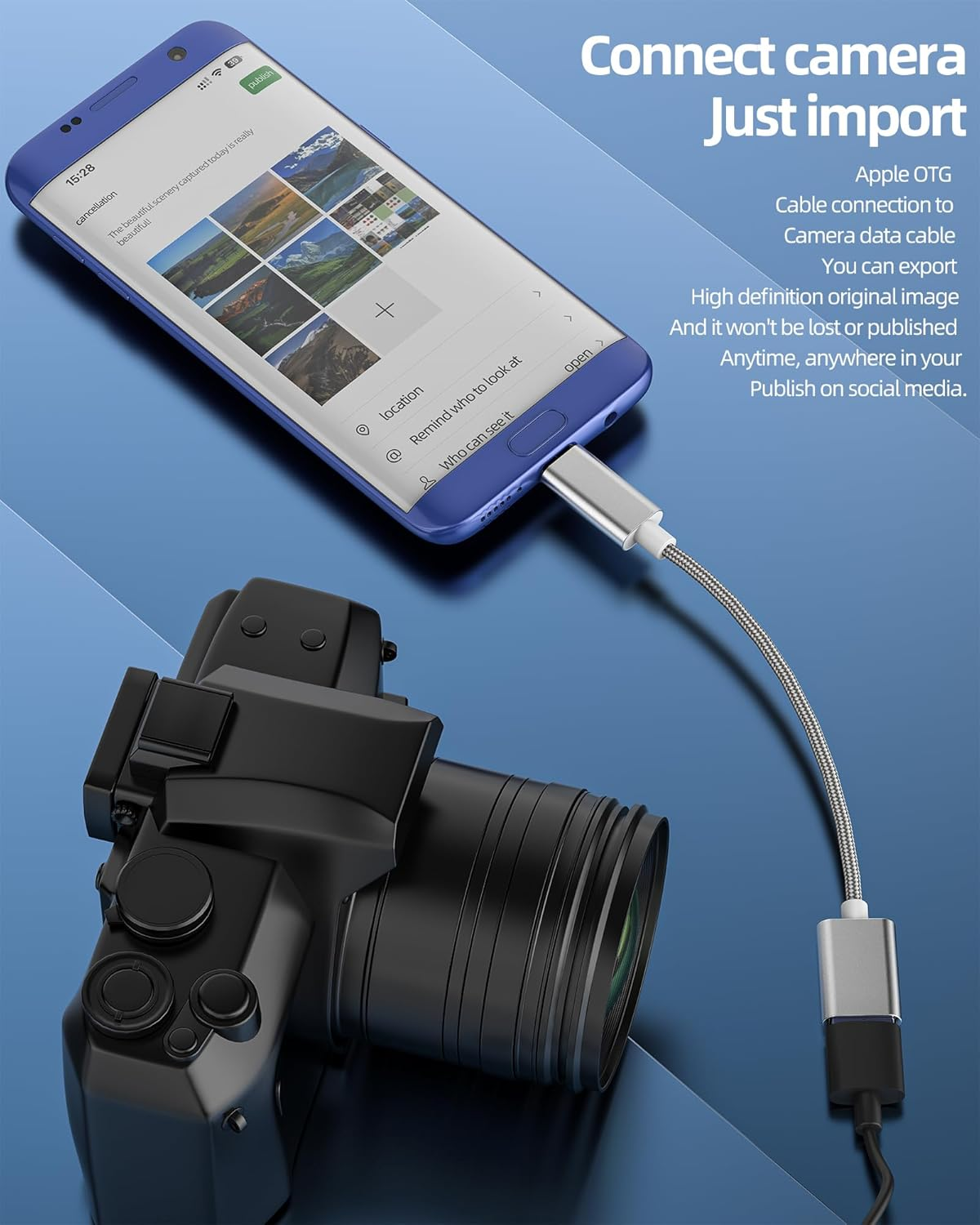 Micro USB OTG Adapter(2 Pack) USB-A Female to Micro USB Male for Android Phone Tablet Computer Adaptor USB OTG 3.0 Cable Connector Data External Drive Stick Keyboard Converter Compatible for Samsung image number 1