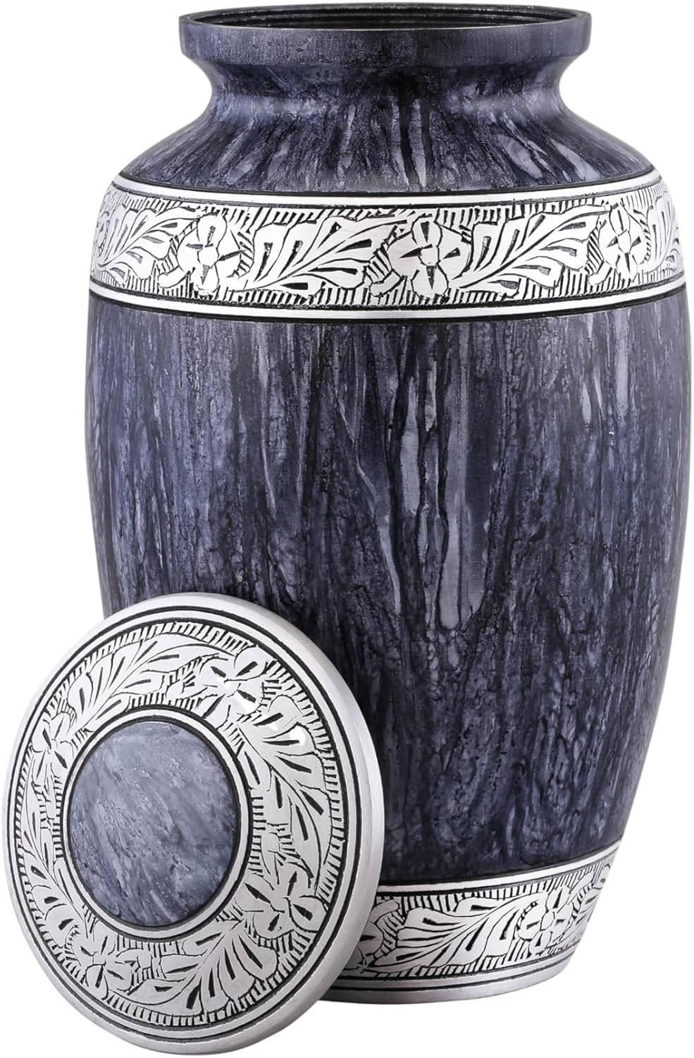 Cremation Urn for Human Ashes &ndash; Large Adult ERN for Ashes &ndash; Funeral Urn for Men & Women &ndash; Memorial ERN for Loved Ones &ndash; Burial Urn for Home, Columbarium, or Funeral Service (Grey, Adult)