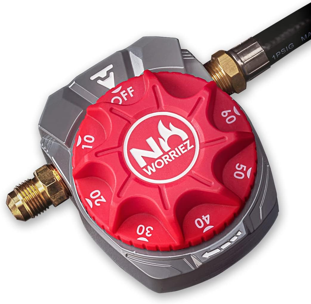 NO WORRIEZ 80,000 BTU Safety Automatic Outdoor BBQ Shut off Mechanical Structure Gas Timer for Propane Grill and Natural Gas Grill(With 3/8'' Flared Assembly Connector and Hose, Patent Pending) image number 4