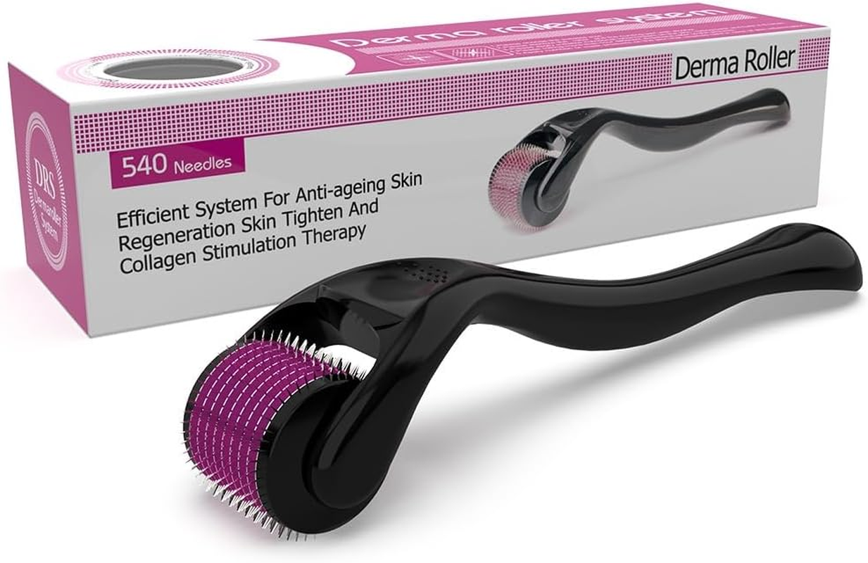 Derma Roller -Titanium 540 Needles 0.25Mm with Storage Case |Micro Needling| Derma Skin Roller |Micro Needle Roller for Skin Rejuvenation anti Ageing Hair Regeneration