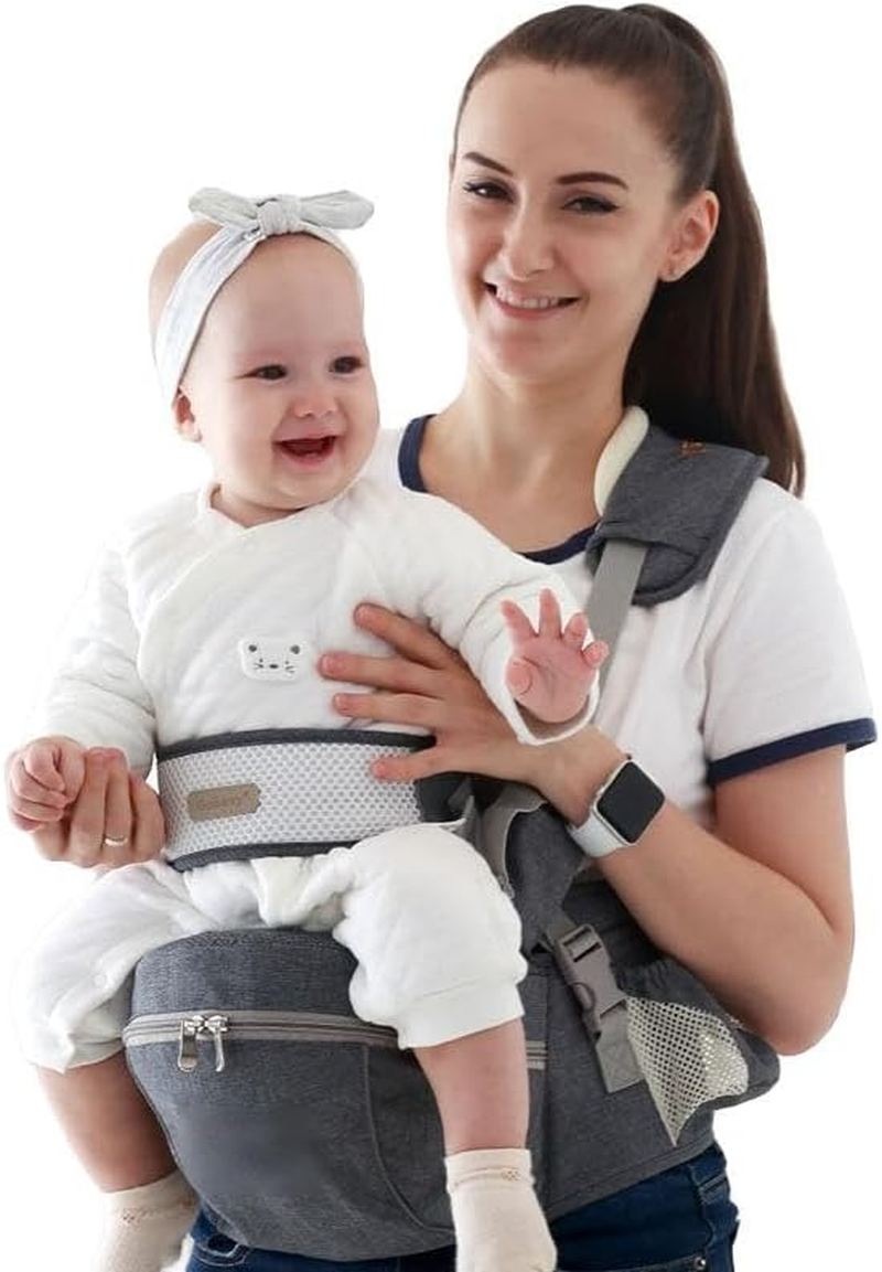 Baby Hip Seat Carrier Baby Waist Stool for Child Infant Toddler with Adjustable Strap Buckle Pocket Soft Inner Huge Storage image number 4