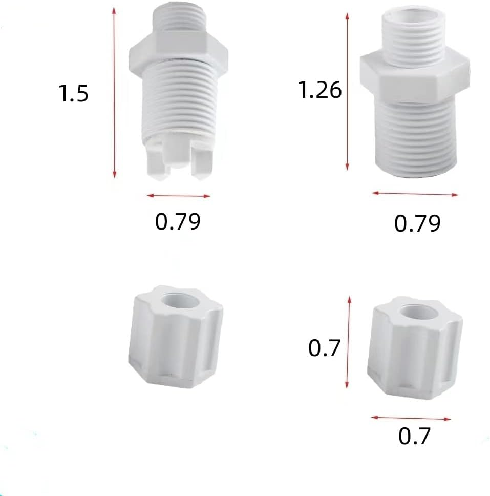 Clorinator Parts Check Valve and Inlet Fitting Adapter Assembly 1/4" Mpt for CL200 CLX220EA Series Pool Chemical Feeder image number 3