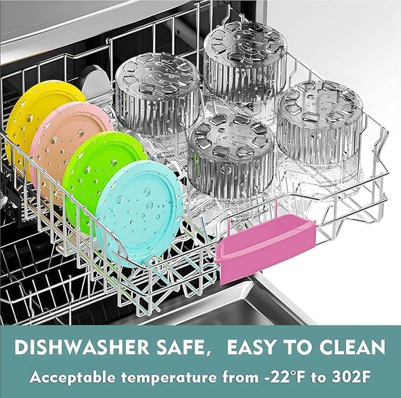 4 Pack Creami Pints and Lids for Ninja, for NC501 NC500 Creamy Icecream Containers Cups Jars Tubs Canisters Set, Smoothie Pot Compatible with NC501 NC500 Series Creamer Ice Cream Maker Machinease. image number 4