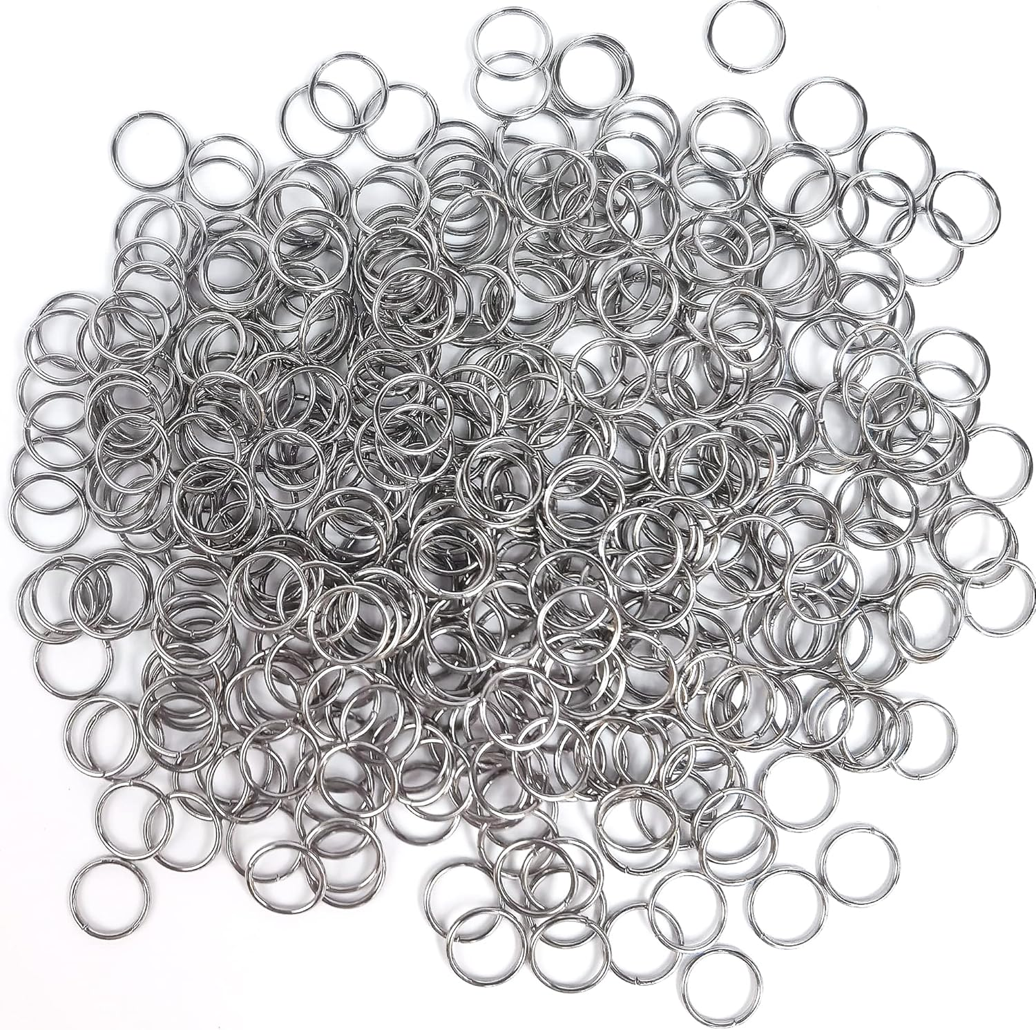 1000Pcs 10Mm Stainless Steel Jump Rings 18 Gauge Metal O Rings Close but Unsoldered Single Loop Connector Rings for Jewelry Necklaces Bracelet Earrings Keychain DIY Making