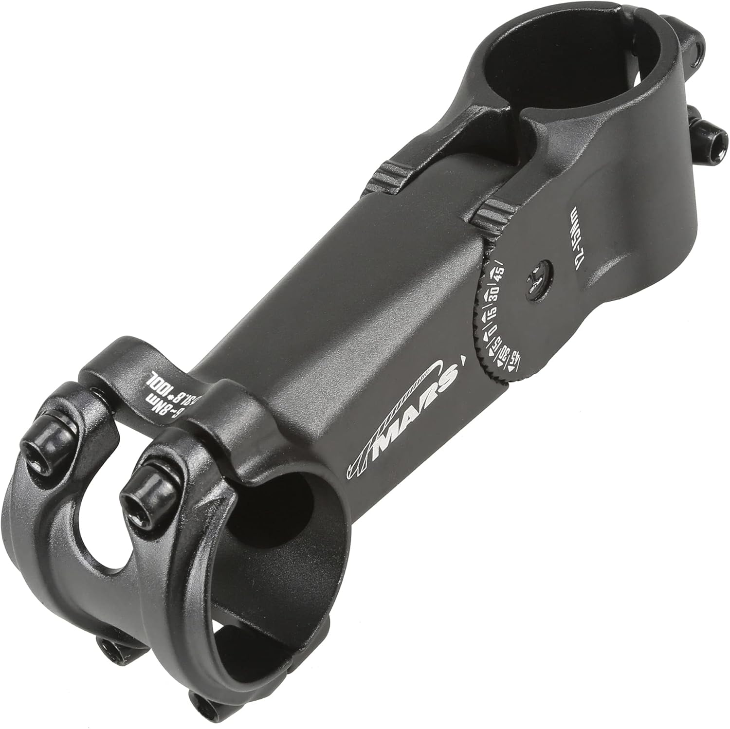 Cyclingdeal MTB Stem 31.8 100Mm 0-45 Degree Adjustable Bike Stem Mountain Bike Stem Short Handlebar Stem for Bicycle, Road Bike, MTB, BMX, Cycling (Aluminum Alloy, Lightweight, Black)