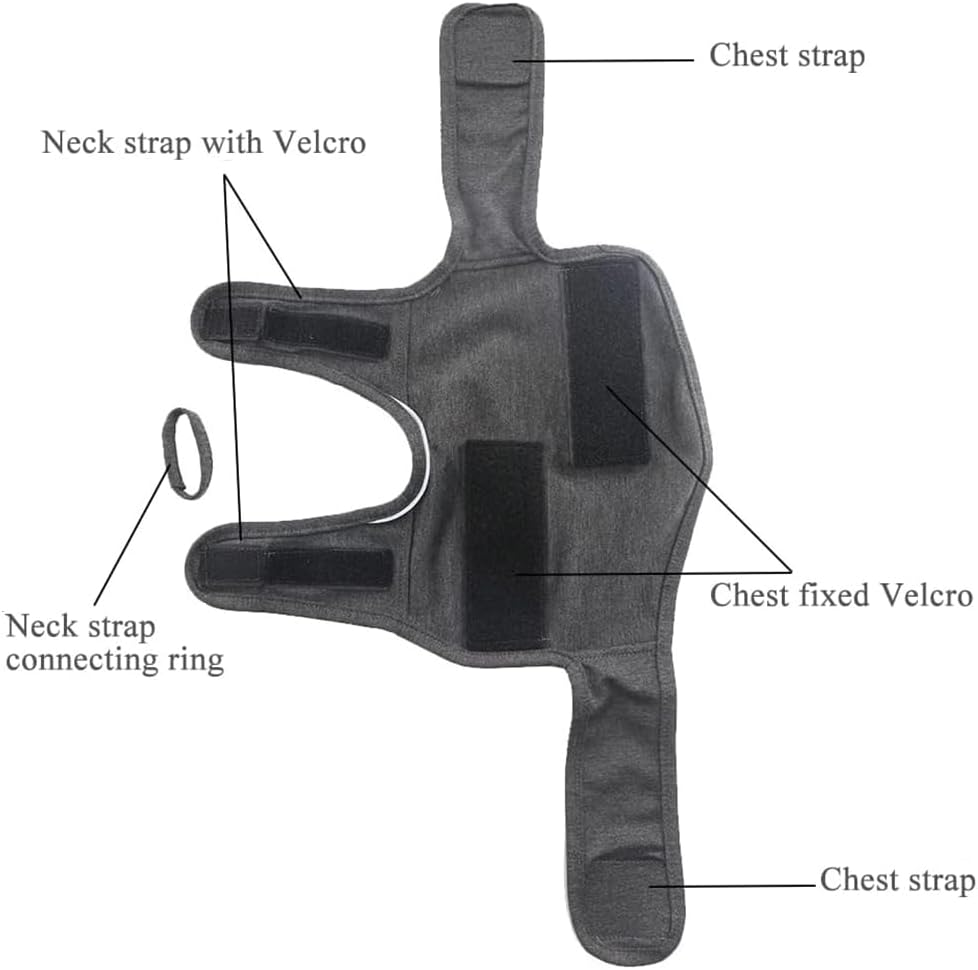 HYAVIA Dog Anxiety Jacket &ndash; Skin-Friendly Calming Shirt for Thunder, Fireworks & Separation, Adjustable Anti-Anxiety Vest for Dogs (Dark Gray), No Medicine Needed